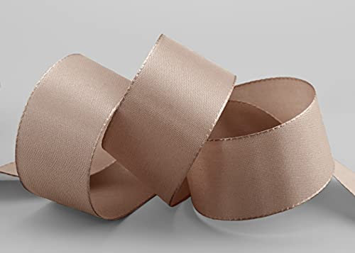 TAFTBAND Taupe 3 m x 4 cm Dekoband Geschenkband 40 mm Stoffband 40 mm Tischdeko Hochzeit Schleifenband Visco TAFT Kartengestaltung Basteln