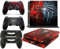 GNG PS4 Konsolen-Gehäuseaufkleber, Motiv: Spiderman, inklusive 2er-Set mit Aufklebern für Controller