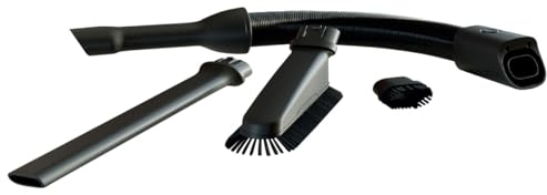 Electrolux KIT19 - Juego de accesorios para el hogar y el coche, caja de almacenamiento, manguera de aspiración flexible, cepillo suave para muebles, boquilla para juntas larga, accesorio para cepillo de polvo, color negro