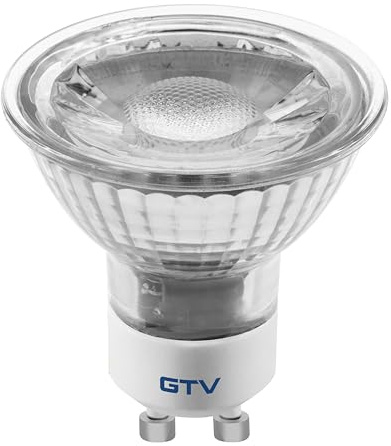 GTV LED Leuchtmittel GU10 5,0W 400lm 4000K Neutralweiß 230V 45° Abstrahlwinkel Spot Engstrahlend