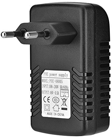 POE-Injektor, 1 x 48 V 0,5 A Wand-POE-Injektor-Ethernet-Adapter IP-Telefon/Kamera-Stromversorgung(EU-Stecker)