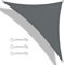 Teynewer Sun Shade Sail Triangle 3x3x3m Waterproof Shade Sail for Outdoor Garden Patio Party 98% UV Block Sunscreen Awning Canopy Sunsail with Free Rope, Dark Grey