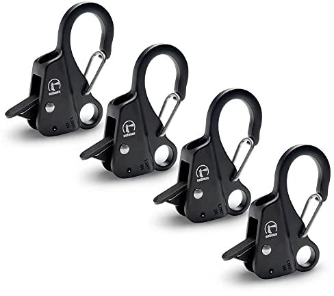 Sebnux Staines Steel Adjustable Boat Fender Clips Quick Release Hooks for Boat Bumpers Ideal for Small Boat and Pontoon (4)