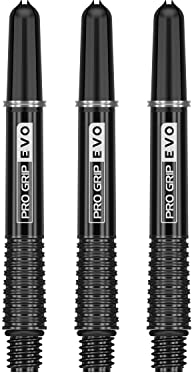 Target Darts Schwarz Pro Grip Evo Aluminium Dartschäfte Zwischenbericht