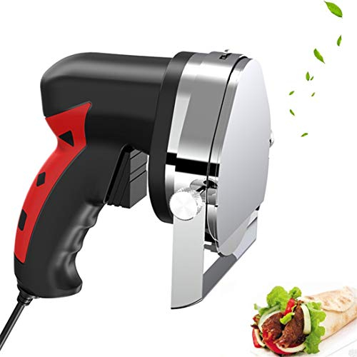 JYCCH Máquina cortadora de Carne, Cuchillo de Kebab eléctrico Profesional Cortadora de Kebab eléctrica de Mano para Cordero, Cerdo y Pollo Doner Kebab Slicer