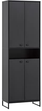 Schildmeyer Janne Schuhschrank 4 Türen schwarz matt