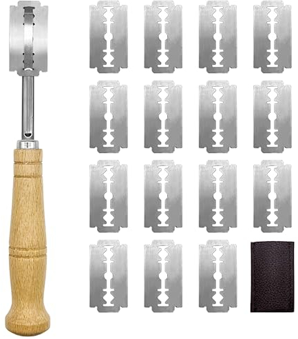 TAXIFANW Taglierino per Pane,Lama pane Coltello per impasto Strumenti per tagliare Il pane con 15 lame,per Cuocere, Intagliare Modelli di Pane Crudo