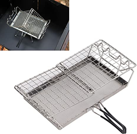 Tostadora De Estufa Portátil Para Acampar, Tostadora De Pan De Hojalata Plegable Utensilios De Cocina Para Acampar, Parrilla Para Asar De Campamento De Acero Inoxidable Tostadora Para Acampar Estufa P