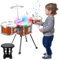 Schlagzeug Kinder Trommel Set, Musik Kinderschlagzeug Musikinstrumente Set, Jazz Rock Drum Set, Baby Percussion Lernspielzeug Schlagzeug Geschenk für Kleinkinder 1 2 3 4 5 6+ Jahr Jungen Mädchen