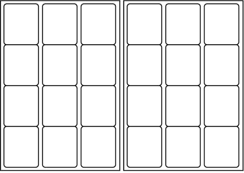 SmithPackaging A4 Self Adhesive Address Labels, 12 Labels Per Sheet, 100 Sheets, 63.5 x 72mm 1200 Labels (Pack of 2)