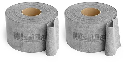 Isolbau Dichtband P3 Grau - 100 m Abdichtband Wasserdichtes Dichtungsband für Sanitär, Dusche, Bad und Fliesen, Balkon und Terrasse, Abdichtung für Innen- & Außenbereich - 120 mm