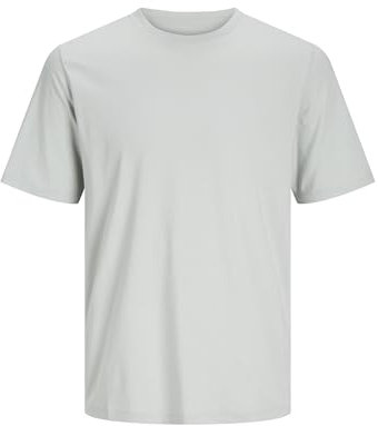 JACK & JONES Men's Jjeorganic Basic Tee SS O-Neck Noos T-Shirt, Puritan Gray, S