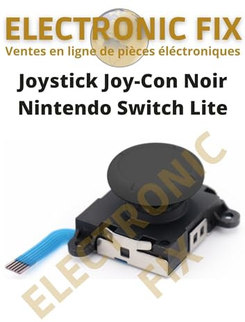 ELECTRONICFIX Joystick 3D Noir Switch Lite Nintendo de rechange de remplacement pour Nintendo Joy-con Switch Lite