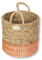 Terra Home Aufbewahrungskorb - türkis, Wasserhyazinthe, rund, Ø 30 cm, H 29 cm, geflochten, dekorativ, mit Henkel - Korb für Aufbewahrung, Spielzeug, Kinderzimmer, Wohnzimmer, Badezimmer