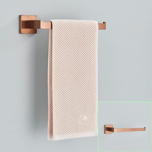 Set di accessori per bagno in oro rosa Porta accappatoio in acciaio inossidabile Porta asciugamani Porta rotolo di carta igienica Anello porta asciugamani Accessori per il bagno, Oro rosa spazzolato