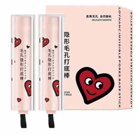 Magical Pore Eraser Waterproof Face Primer Stick,2Pc Invisible Pore Primer Stick,Hydrating Multi Balm Stick,All-in-One Hydrating Lip Balm Eye Cream Neck Cream Make Up Base,Reduce Wrinkle&Moisturizing.