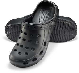 ESTRO Ciabatte da Giardino Uomo - Sabot Uomo Unisex Ciabatte Gomma Sabot Donna Pantofole Donna Estive A02 (45, Nero)