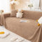 KnSam Home Sofa Überzug, Einfarbig Sofahusse Ecksofa, Anti-Rutsch Waschbar Sofa Protection Cover Sesselbezug Plüsch Möbelschutz-Sofabezüge (180x130CM, Braun)