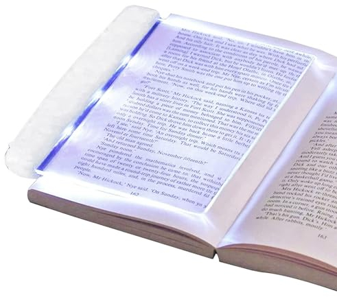 Lightwedge-Buchlicht, LED Buchlampe, Panel Book Light Leselicht, Tragbare Flachplattenlampe, Platten-Buch-Leselampe, Augenschutz, LED-Flachplattenlampe zum Lesen im Bett bei Nacht, Weiß