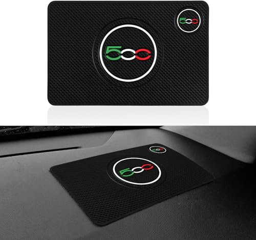 Tappetino antiscivolo per cruscotto auto emblema per 500 500e 500c 500l 500x accessori
