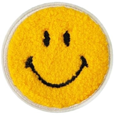 10 Stück pelzige, bunte Smiley-Flicken, bestickte Aufnäher, süße Applikation for Aufnähen for Jeans, Kleidung, Hüte, Taschen, Kunsthandwerk(Purple)