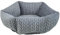 TRIXIE Hundebett rund Livia ø 50 cm in grau – Hundebett rund mit weichem Samtbezug, Hundekorb für kleine Hunde, fest integriertes Kissen, Rutschfester Boden - weich & waschbar - 37306