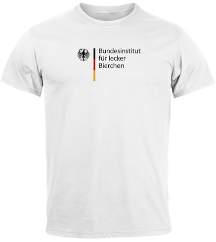 MoonWorks® Herren T-Shirt Alkohol Bier Bundesinstitut für lecker Bierchen Partyshirt Fun-Shirt Spruch lustig