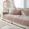 FASCINATDECO Sofa Überzug, Samt Sofabezug 1/2/3/4 Sitzer, Sofaschoner rutschfest, Couch überzug L Form Sofaüberwurfe, Sofa Sitzkissenbezug, Waschbar Couchbezug (Kamel,90x160cm)