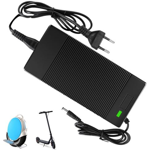 Ladegeräte für Scooter, E Scooter Ladegerät mit LED Ladeanzeige, Quick Charging, 42V 2A AC Netzteil Fahrrad Ladegerät für 36V Akku Elektroroller E-Bike, für DC 5.5 mm Anschluss