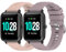 Garmcool 2 Pack 18mm Bracelets Compatible avec Garmin Venu 2S/Venu 3S/Vivoactive 4S/Forerunner 255S Bracelet Rose Lilas Sangles Sport Silicone pour Hommes Femmes (Pas de Tracker)