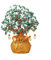 WANGHAI-666 Money Tree Kristall-Geldbaum, Feng Shui, Bonsai, Segensbeutel, Topfpflanze for Glück, Geld, Reichtum, Wohlstand und Erfolg, Citrin-Edelsteinbaum Feng Shui Decor Tree(Green)