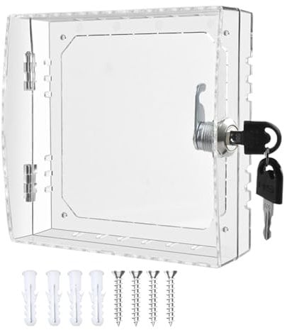 Lock Thermostat Box - Thermostat Covers For Wall With Lock | Thermostat Box Lock Box For Thermostat | Small Thermostat Lock | Guard With Lock | Box Thermostat On Wall, Thermostat Lock Boxes, AC Lock B