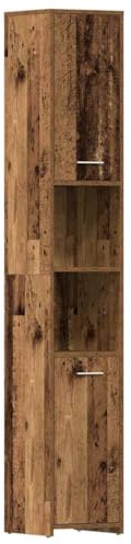vidaXL Bathroom Cabinet - Old Wood Color - Engineered Wood - Ample Storage - Moisture
