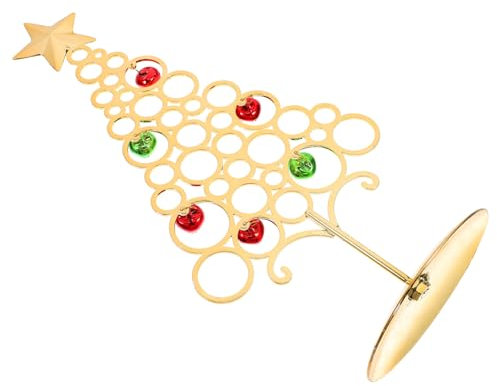 Warmhm Albero di Natale in Ferro Battuto Albero di Metallo Porta Decorazioni per Alberi per Ornamenti in Metallo