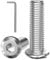GUEEYUAW 10 Pièces M8 x 70 mm Vis Hexagonales à Tête Plate 304 Acier Inoxydable A2 V2A Avec Clé Hexagonale Peut être Utilisé à l'extérieur