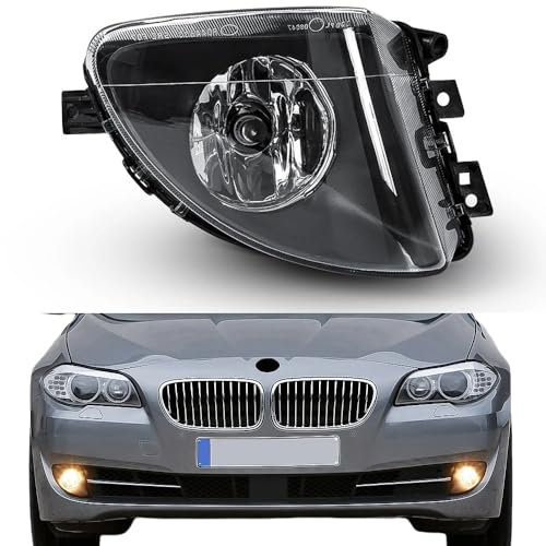 MengZJ für BMW 5 Series F10 F18 F11 Nebelscheinwerfer Vorne Links/rechts, Nebelscheinwerferbaugruppe mit Glühbirnen-Lampenfassung, Vordere Stoßstange, Autozubehör,Right