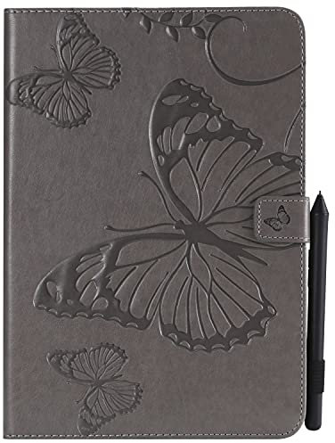 Fundas para tabletas Funda Compatible with tablet Samsung Galaxy Tab A de 9,7 pulgadas (SM-P550 SM-T550 SM-T555) de piel sintética con diseño de mariposa en relieve, delgada y ligera Fundas para table