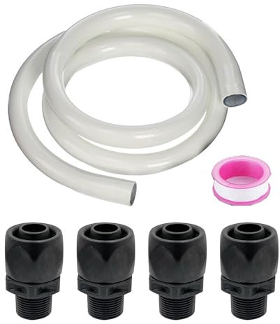 Tubo flessibile per piscina con 4 connettori rapidi, kit di ricambio per pompa e pulizia piscina