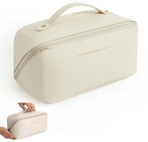 Handtaschen Organizer,Milch-Aprikosen-Akkordeon-Make-up-Tasche, Mehrfach-Taschen-Make-up-Organizer, Tragbare Reise-Toilettentasche für Frauen, Stylische tägliche Aufbewahrungstasche
