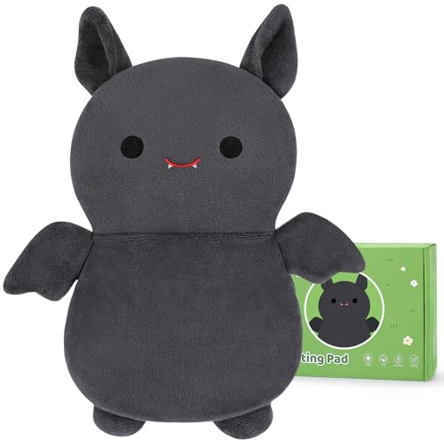 Bat Plush Heating Pad for Pain Relief Microwave Heating Pads for Cramps Period Back Pain Relief Menstrual Heated Pad Cuddle Stuffed Bat Animal Plush for Woman Men Neck Shoulder, Lavender Scented