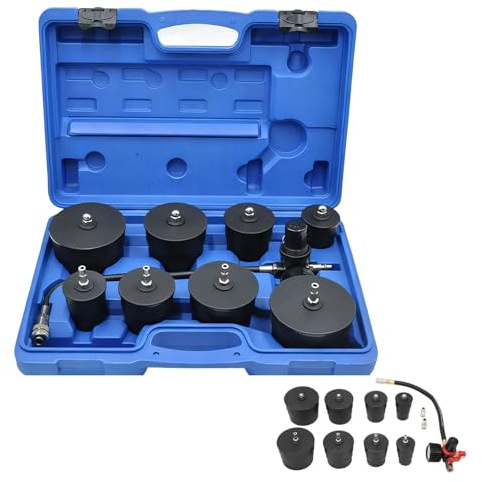 9tlg Turbolader Ladeluft System Adapter Satz Ladeluftkühler Abdrücksatz Tester Prüfwerkzeuge für Ladeluftschläuche, Abgasturbolader und Kompressorsysteme