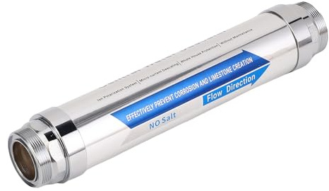 Yosoo Health Gear Magnetischer Kalkenthärter, Entkalkungssystem für Salzfreies Wasser, Edelstahl 304, Universelles Design, für Dusche, Spülmaschine, Solarheizung Im Ganzen Haus (3/4 Zoll (DN20))
