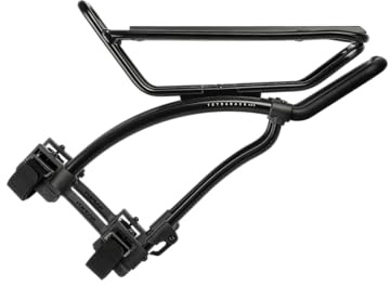 Topeak TetraRack GR2 Gepäckträger Schwarz, Fahrrad Gepäckträger aus Aluminium für Gravelbike und Rennrad mit QuickTrack System und Klettbefestigung