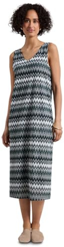 Street One Damen Midikleid in Jacquard-Qualität mit V-Neck
