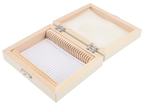 LIFKICH Objektträgerbox aus Synthetischem Material für 25 Mikroskop Objektträger Große Kapazität Bruchsicher mit Glatter Oberfläche für Labor und Biologie
