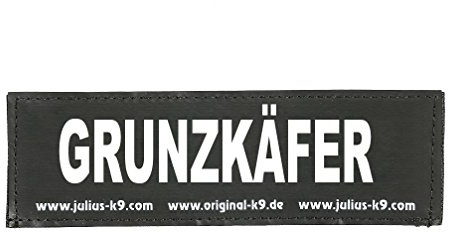 JULIUS K-9 Klettaufschrift, GRUNZKÄFER, groß, Schwarz