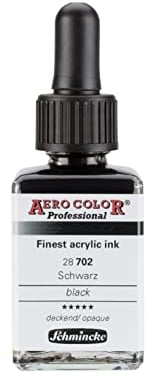 Schmincke - AERO COLOR Professional - Peinture pour aérographe - 28ml - Noir