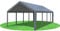 Stabilezelte Partyzelt 4x8m Modular Pro PE ohne Seitenteile grau
