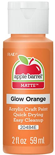 Plaid Enterprises Apple Barrel ORANGE Glow in the Dark