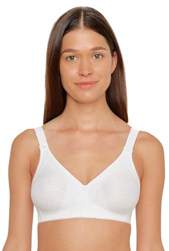SUSA BH ohne Bügel Longline BH Classics I Bügelloser BH mit femininer Optik durch Spitzeneinsatz I Halbtransparenter BH mit 3-teilig genähten Cups